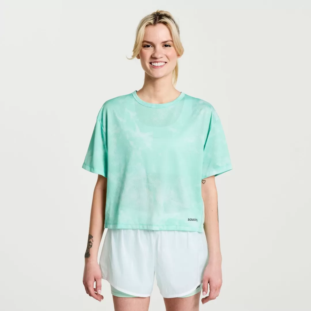 Donna Elevate Short Sleeve-saucony Cheap